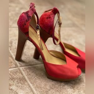 Red Nine West Heels